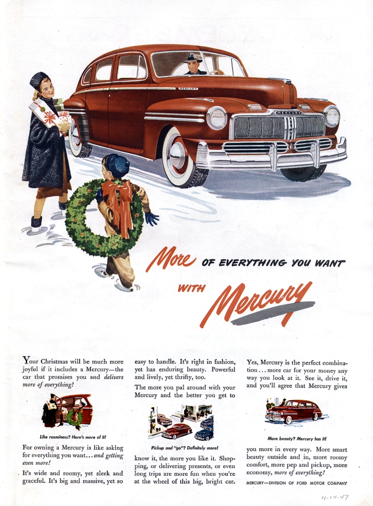 1948 Mercury Auto Advertising